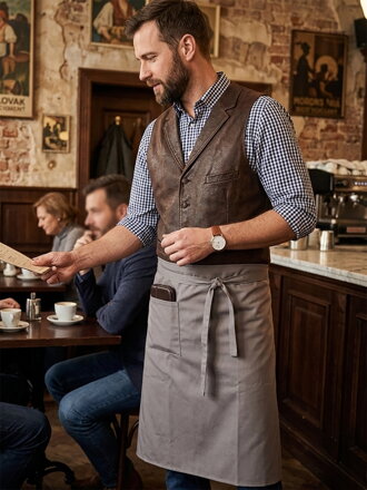 Polovičná zástera s vreckom 75x60