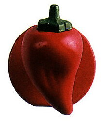 Gombík na rondón, červená paprička